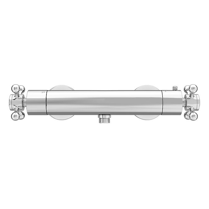 Chatsworth Traditional Crosshead Shower Bar Valve + 200mm Overhead Shower Standard Large Image