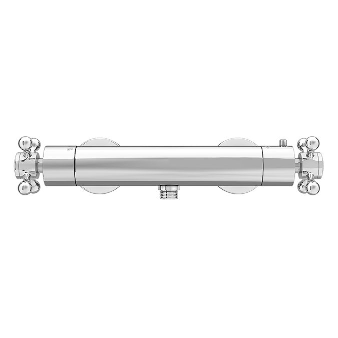 Chatsworth Traditional Crosshead Shower Bar Valve + 200mm Overhead Shower  Standard Large Image