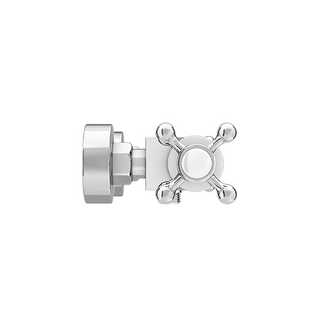 Chatsworth Traditional Crosshead Shower Bar Valve + 200mm Overhead Shower In Bathroom Large Image