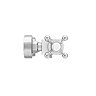 Chatsworth Traditional Crosshead Shower Bar Valve + 200mm Overhead Shower In Bathroom Large Image