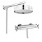 Chatsworth Traditional Crosshead Shower Bar Valve + 200mm Overhead Shower Large Image