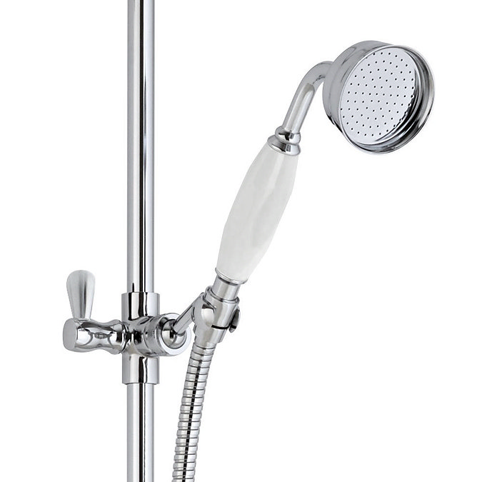 Chatsworth Traditional Crosshead Top Outlet Thermostatic Bar Shower Valve incl. Rigid Riser Kit