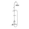 Chatsworth Traditional Crosshead Top Outlet Thermostatic Bar Shower Valve with Arching Rigid Riser Kit - Chrome