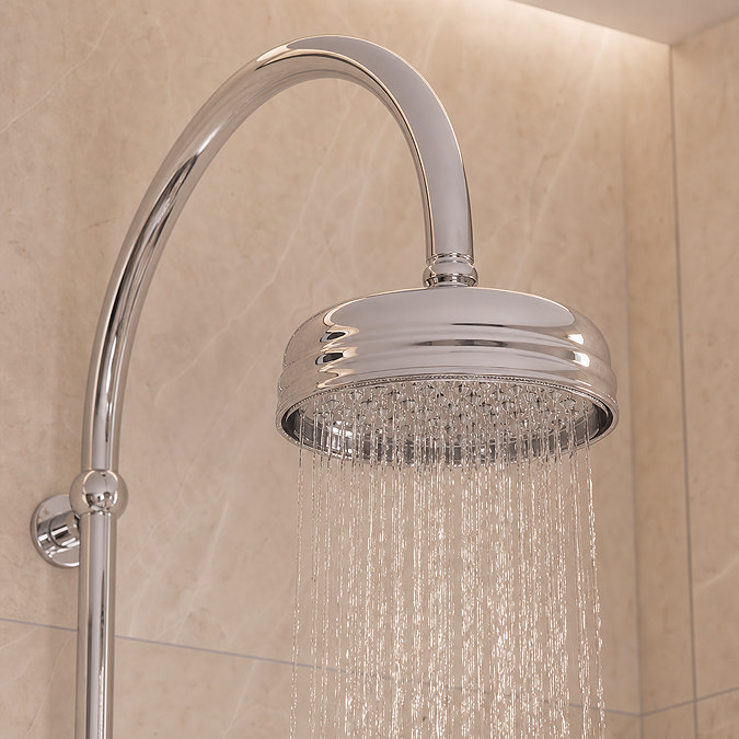 Chatsworth Traditional Thermostatic Bar Shower Valve & Arching Riser Kit - Chrome
