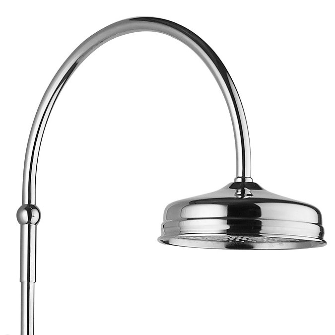 Chatsworth Traditional Thermostatic Bar Shower Valve & Arching Riser Kit - Chrome