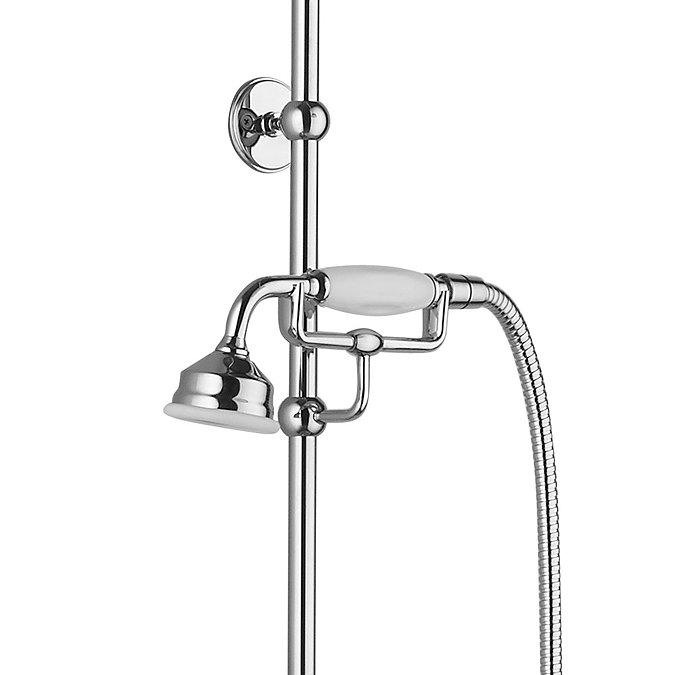 Chatsworth Traditional Thermostatic Bar Shower Valve & Arching Riser Kit - Chrome