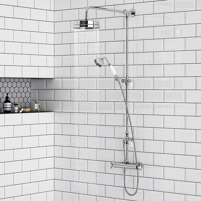 Chatsworth Traditional Crosshead Top Outlet Thermostatic Bar Shower Valve  Feature Large Image