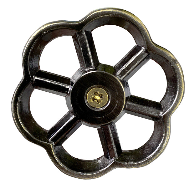 Chatsworth Traditional Daisy Wheel Angled Radiator Valves Antique Brass