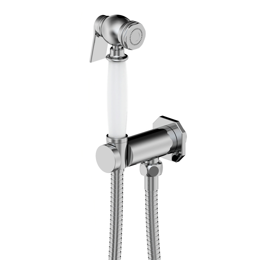 Chatsworth Traditional Douche Shower Spray Kit with Outlet Elbow Wall  Bracket and Hose Chrome | Victorian Plumbing UK