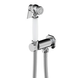 Chatsworth Traditional Douche Shower Spray Kit with Outlet Elbow Wall Bracket and Hose Chrome