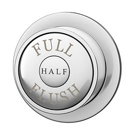 Chatsworth Traditional Dual Flush Push Button - Chrome Large Image