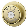 Chatsworth Traditional Dual Flush Push Button - Brushed Brass Large Image