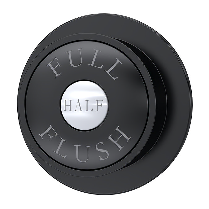 Chatsworth Traditional Dual Flush Push Button - Black