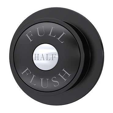 Chatsworth Traditional Dual Flush Push Button - Black  Profile Large Image