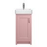 Chatsworth Traditional Dusky Pink Vanity - 425mm Wide with Chrome Handle