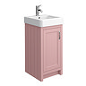 Chatsworth Traditional Dusky Pink Vanity - 425mm Wide with Chrome Handle