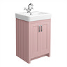 Chatsworth Traditional Dusky Pink Vanity - 560mm Wide with Chrome Handles