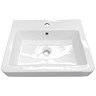 Chatsworth Traditional Dusky Pink Wall Hung Vanity - 560mm Wide with Chrome Handle
