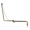 Chatsworth Traditional Exposed Bath Waste Kit Including Shallow P Trap - Antique Brass
