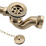 Chatsworth Traditional Exposed Bath Waste Kit Including Shallow P Trap - Brushed Brass