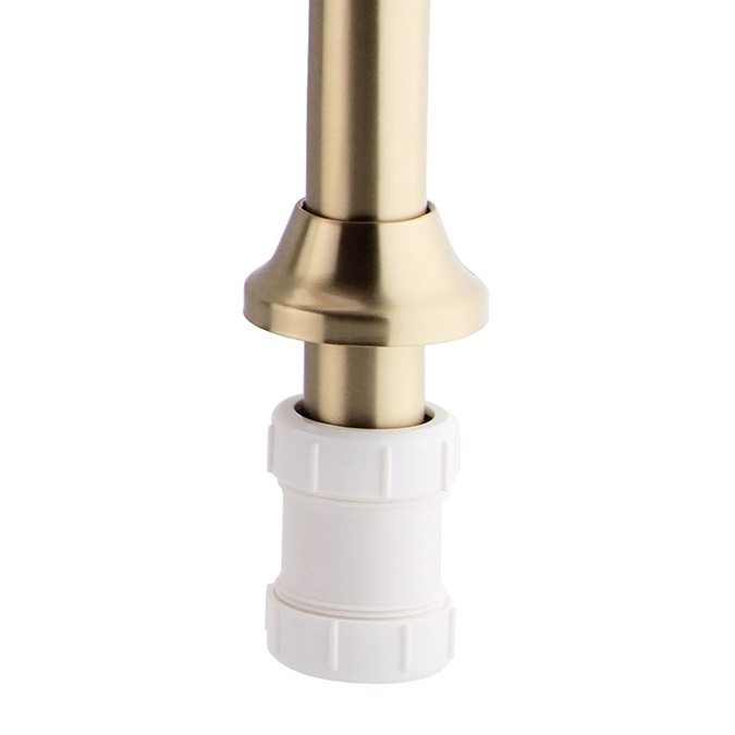 Chatsworth Traditional Exposed Bath Waste Kit Including Shallow P Trap - Brushed Brass