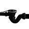 Chatsworth Traditional Exposed Bath Waste Kit Including Shallow P Trap - Matt Black