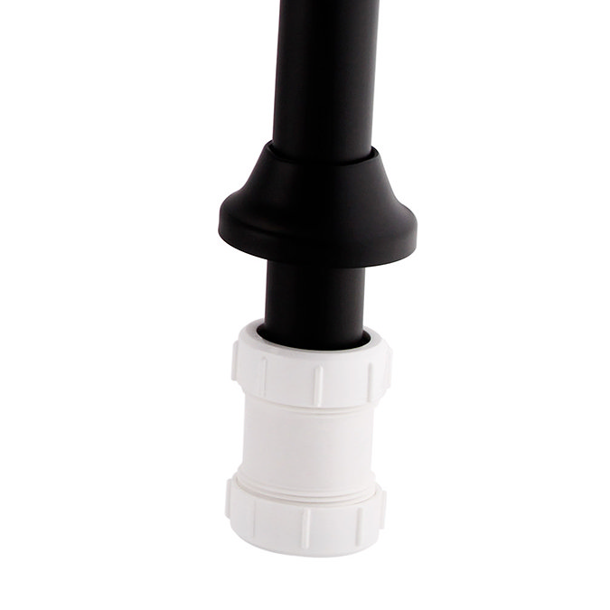 Chatsworth Traditional Exposed Bath Waste Kit Including Shallow P Trap - Matt Black