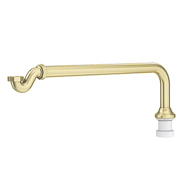 Chatsworth Traditional Exposed Shallow Seal Bath Trap & Pipe Brushed Brass