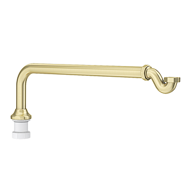 Chatsworth Traditional Exposed Shallow Seal Bath Trap & Pipe Brushed Brass