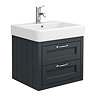 Chatsworth Traditional Graphite 560mm 2 Drawer Wall Hung Vanity