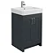 Chatsworth Traditional Graphite 560mm Vanity Sink + 300mm Cupboard Unit Feature Large Image