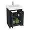 Chatsworth Traditional Graphite 560mm Vanity Sink + 300mm Cupboard Unit  In Bathroom Large Image