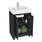 Chatsworth Traditional Graphite 560mm Vanity Sink + 300mm Cupboard Unit In Bathroom Large Image