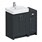 Chatsworth Traditional Graphite 560mm Vanity Sink + 300mm Cupboard Unit