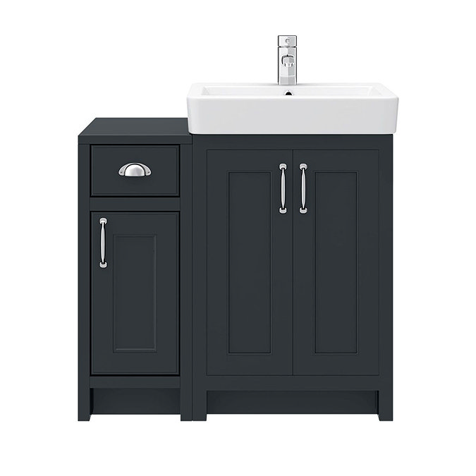 Chatsworth Traditional Graphite 560mm Vanity Sink + 300mm Cupboard Unit  additional Large Image