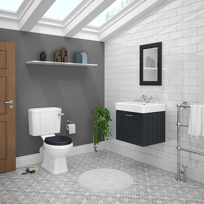 Chatsworth Traditional Graphite 560mm Wall Hung Vanity  Standard Large Image