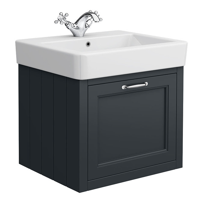 Chatsworth Traditional Graphite 560mm Wall Hung Vanity Large Image