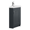Chatsworth Traditional Graphite Corner Vanity Unit  Standard Large Image