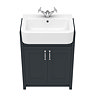 Chatsworth Traditional Graphite Semi-Recessed Vanity - 600mm Wide  Standard Large Image