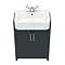 Chatsworth Traditional Graphite Semi-Recessed Vanity - 600mm Wide  Standard Large Image