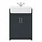 Chatsworth Traditional Graphite Semi-Recessed Vanity - 600mm Wide  In Bathroom Large Image