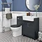 Chatsworth Traditional Graphite Semi-Recessed Vanity Unit + Toilet Package Large Image