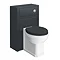 Chatsworth Traditional Graphite Semi-Recessed Vanity Unit w. Matt Black Handles + Toilet Package  Fe