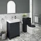 Chatsworth Traditional Graphite Sink Vanity Unit + Toilet Package Large Image