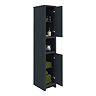 Chatsworth Traditional Graphite Tall Cabinet with Matt Black Handles  Profile Large Image