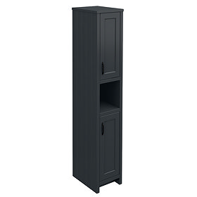 Chatsworth Traditional Graphite Tall Cabinet with Matt Black Handles Large Image