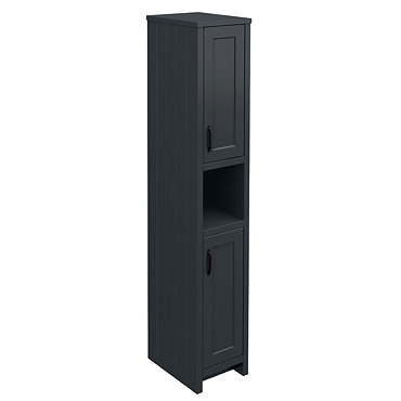 Chatsworth Traditional Graphite Tall Cabinet with Matt Black Handles  Profile Large Image