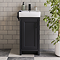 Chatsworth Traditional Graphite Vanity - 425mm Wide with Matt Black Handle