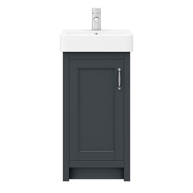 Chatsworth Traditional Graphite Vanity - 425mm Wide  In Bathroom Large Image