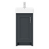 Chatsworth Traditional Graphite Vanity - 425mm Wide  In Bathroom Large Image